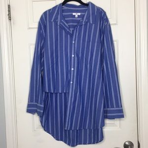 B.P. - Asymmetrical Button Down Top